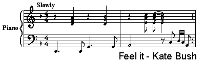 Animated sheet music to Feel It